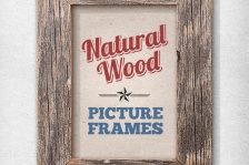 Isolated Natural Wood Picture Frames 1