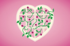 Lattice Valentine Vector Heart