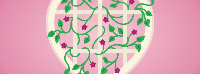 Lattice Valentine Vector Heart